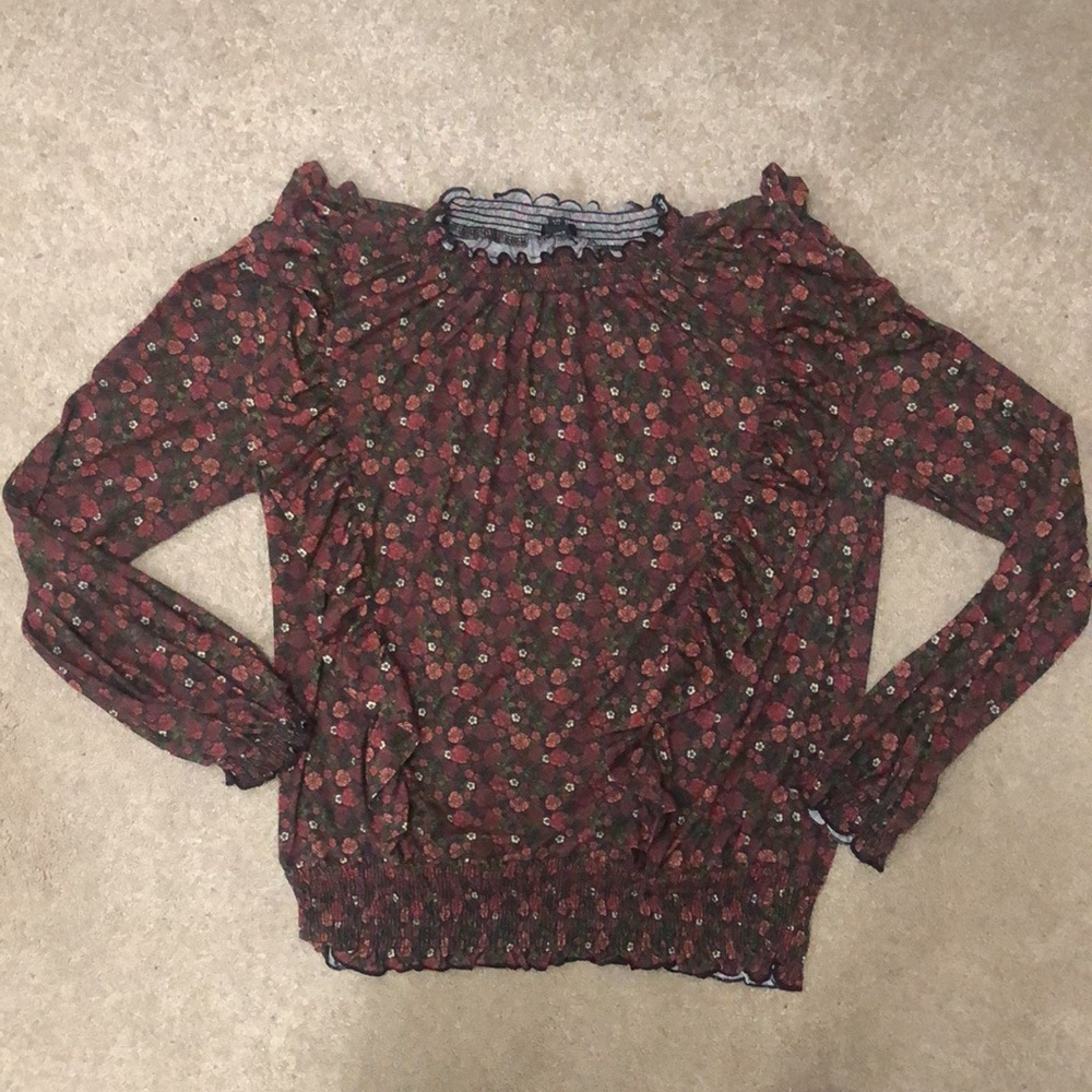 River Island | Floral Ruffled Top - Picture 3 of 6
